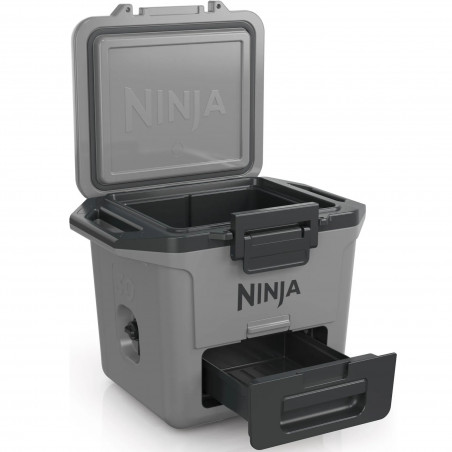 Хладилна кутия Ninja FrostVault FB131EUGY, 28 л, Пасивна, 48 кена, Поддържа лед до 5 дни, Сухо отделение, Сив