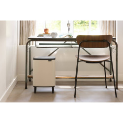 Кош за боклук Brabantia Bo Small Hi 1010462, 12 л, Плавно и безшумно отваряне, Противоплъзгаща основа, Бежов