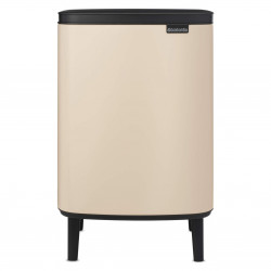 Кош за боклук Brabantia Bo Small Hi 1010462, 12 л, Плавно и безшумно отваряне, Противоплъзгаща основа, Бежов