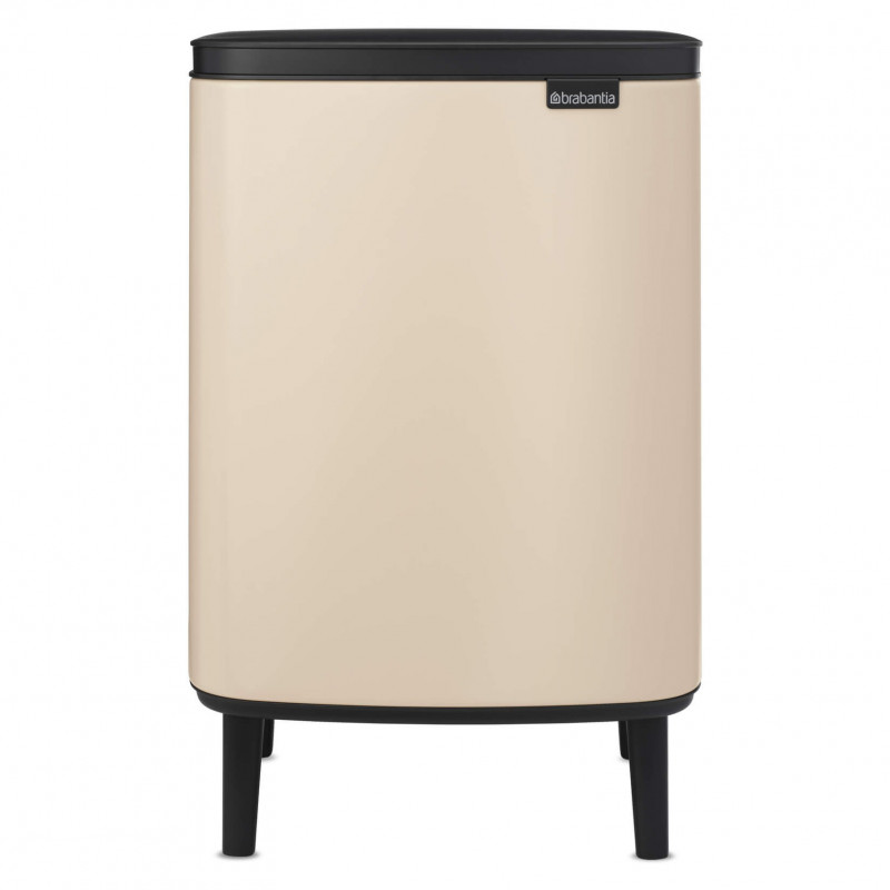 Кош за боклук Brabantia Bo Small Hi 1010462, 12 л, Плавно и безшумно отваряне, Противоплъзгаща основа, Бежов