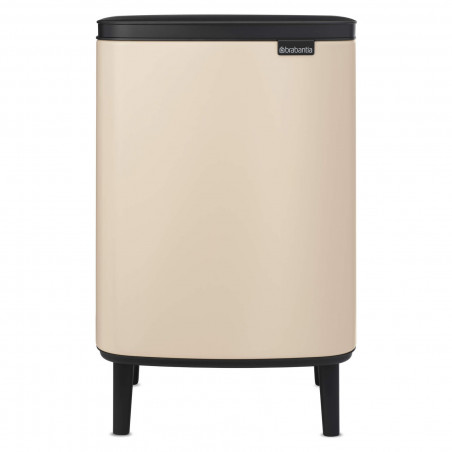 Кош за боклук Brabantia Bo Small Hi 1010462, 12 л, Плавно и безшумно отваряне, Противоплъзгаща основа, Бежов