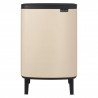 Кош за боклук Brabantia Bo Small Hi 1010462, 12 л, Плавно и безшумно отваряне, Противоплъзгаща основа, Бежов