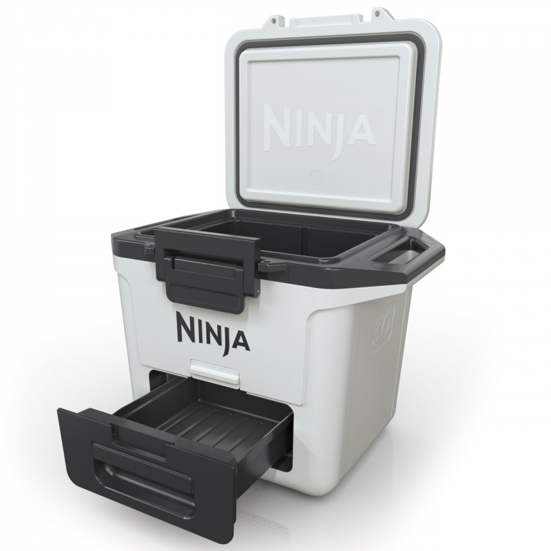 Хладилна кутия Ninja FrostVault FB131EUWH, 28 л, Пасивна, 48 кена, Поддържа лед до 5 дни, Сухо отделение, Бял
