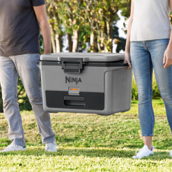 Хладилна кутия Ninja FrostVault FB151EUGY, 47 л, Пасивна, 80 кена, Поддържа лед до 6 дни, Сухо отделение, Сив