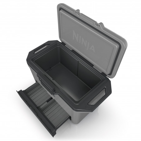Хладилна кутия Ninja FrostVault FB151EUGY, 47 л, Пасивна, 80 кена, Поддържа лед до 6 дни, Сухо отделение, Сив