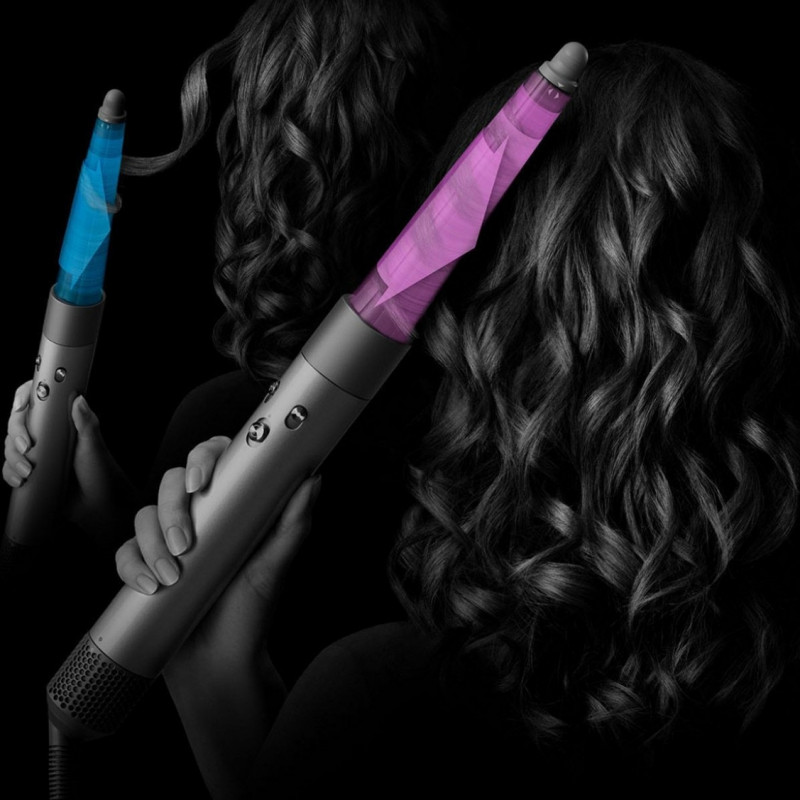 Маша за коса Dyson HS08 Airwrap i.d.™ Curly + Coily 142899-01 AmSi/PkCp, 1300W, 13.5 l/s, Автоматизирано къдрене, Йонизиране, 3 скорости, 3 темп, Bluetooth, Кехлибарена коприна/розово шампанско