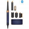 Маша за коса Dyson 107163-01 HS08 Airwrap i.d.™ T1/T2 PBu/RCo Straight + Wavy, 1300W, 13.5 l/s, Автоматично къдрене, Йонизиране, 3 скорости, 3 температури, Bluetooth, Пруско син/меден цвят