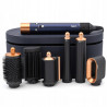 Маша за коса Dyson 107163-01 HS08 Airwrap i.d.™ T1/T2 PBu/RCo Straight + Wavy, 1300W, 13.5 l/s, Автоматично къдрене, Йонизиране, 3 скорости, 3 температури, Bluetooth, Пруско син/меден цвят