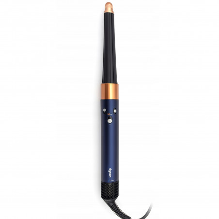 Маша за коса Dyson 107163-01 HS08 Airwrap i.d.™ T1/T2 PBu/RCo Straight + Wavy, 1300W, 13.5 l/s, Автоматично къдрене, Йонизиране, 3 скорости, 3 температури, Bluetooth, Пруско син/меден цвят