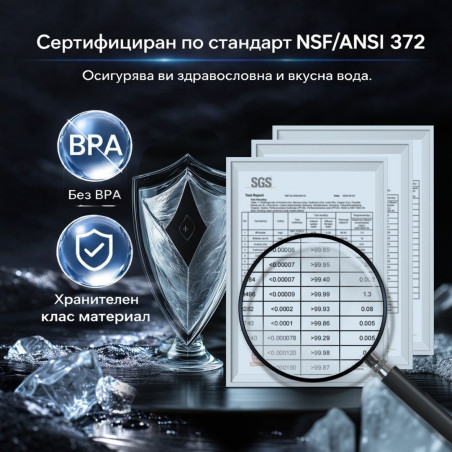 Филтър Pre-RO за NatureFlow F4 Ultra, Обратна осмоза, Предварителна филтрация, Активен въглен, PP памук, NSF 42, Без BPA, Бял