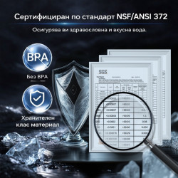 Филтър Aerospace-grade RO за NatureFlow F4, Обратна осмоза, Премахва олово, вируси и др, Без BPA, Бял