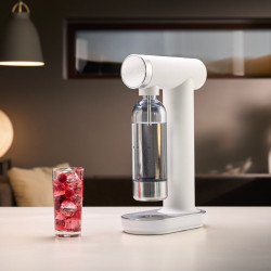 Машина за сода SMEG Collezione SKC01WHM, 800 мл, CO2, Предпазен клапан, Тавичка за отцеждане, Ръчна, Бял мат