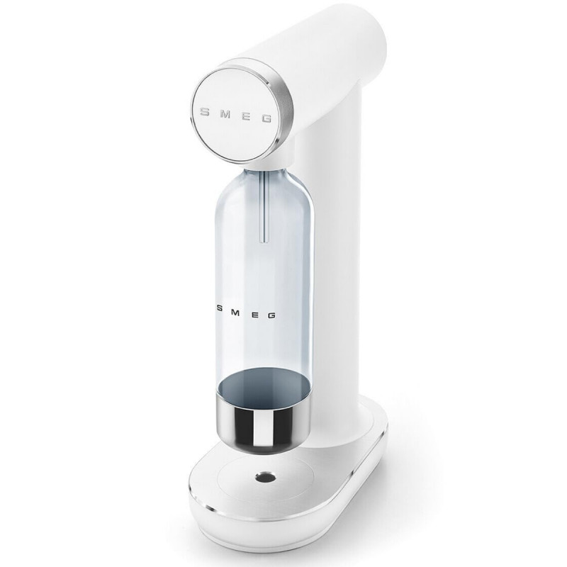 Машина за сода SMEG Collezione SKC01WHM, 800 мл, CO2, Предпазен клапан, Тавичка за отцеждане, Ръчна, Бял мат