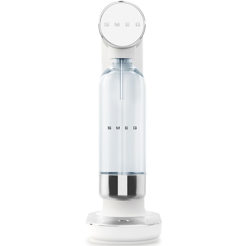 Машина за сода SMEG Collezione SKC01WHM, 800 мл, CO2, Предпазен клапан, Тавичка за отцеждане, Ръчна, Бял мат