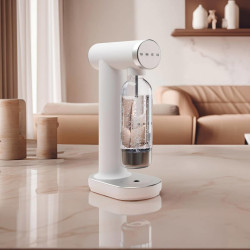 Машина за сода SMEG Collezione SKC01WHM, 800 мл, CO2, Предпазен клапан, Тавичка за отцеждане, Ръчна, Бял мат