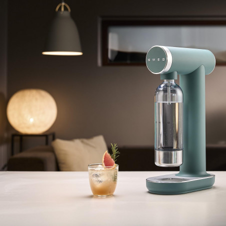 Машина за сода SMEG Collezione SKC01EGM, 800 мл, CO2, Предпазен клапан, Тавичка за отцеждане, Ръчна, Зелен