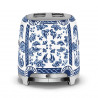 Тостер за хляб SMEG Dolce & Gabbana Blu Mediterraneo TSF01DGBEU, 950W, 2 филии, 6 нива, Тавичка за трохи, Вграден кабел, Неръждаема стомана, Син