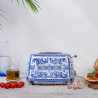 Тостер за хляб SMEG Dolce & Gabbana Blu Mediterraneo TSF01DGBEU, 950W, 2 филии, 6 нива, Тавичка за трохи, Вграден кабел, Неръждаема стомана, Син