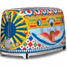 Тостер за хляб SMEG Dolce & Gabbana Sicily is my Love! TSF02DGEU, 1500W, 4 филии, 6 нива, Тавичка за трохи, Вграден кабел, Неръждаема стомана, Многоцветен