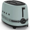 Тостер за хляб SMEG 50's Style Porsche TSF01PSGEU, 950W, 2 филии, 6 нива, Тавичка за трохи, Вграден кабел, Неръждаема стомана, Зелен