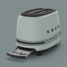 Тостер за хляб SMEG 50's Style Porsche TSF01PSGEU, 950W, 2 филии, 6 нива, Тавичка за трохи, Вграден кабел, Неръждаема стомана, Зелен