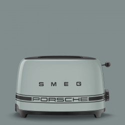 Тостер за хляб SMEG 50's Style Porsche TSF01PSGEU, 950W, 2 филии, 6 нива, Тавичка за трохи, Вграден кабел, Неръждаема стомана, Зелен
