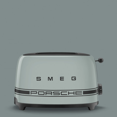 Тостер за хляб SMEG 50's Style Porsche TSF01PSGEU, 950W, 2 филии, 6 нива, Тавичка за трохи, Вграден кабел, Неръждаема стомана, Зелен