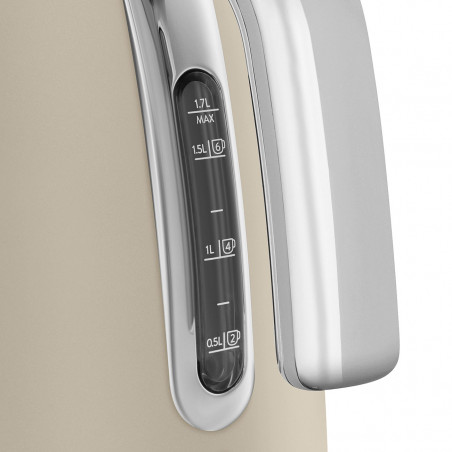 Електрическа кана SMEG KLF03MLMEU, 2400 W, 1.7 л, 360° основа, Матово покритие, Лунна светлина