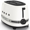 Тостер за хляб SMEG 50's Style Porsche TSF01PCWEU, 950W, 2 филии, 6 нива, Тавичка за трохи, Вграден кабел, Неръждаема стомана, Бял