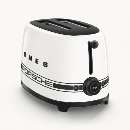 Тостер за хляб SMEG 50's Style Porsche TSF01PCWEU, 950W, 2 филии, 6 нива, Тавичка за трохи, Вграден кабел, Неръждаема стомана, Бял