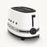Тостер за хляб SMEG 50's Style Porsche TSF01PCWEU, 950W, 2 филии, 6 нива, Тавичка за трохи, Вграден кабел, Неръждаема стомана, Бял