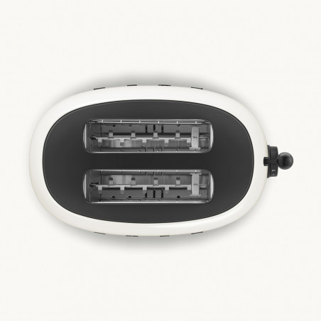 Тостер за хляб SMEG 50's Style Porsche TSF01PCWEU, 950W, 2 филии, 6 нива, Тавичка за трохи, Вграден кабел, Неръждаема стомана, Бял