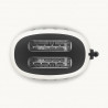 Тостер за хляб SMEG 50's Style Porsche TSF01PCWEU, 950W, 2 филии, 6 нива, Тавичка за трохи, Вграден кабел, Неръждаема стомана, Бял