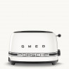 Тостер за хляб SMEG 50's Style Porsche TSF01PCWEU, 950W, 2 филии, 6 нива, Тавичка за трохи, Вграден кабел, Неръждаема стомана, Бял