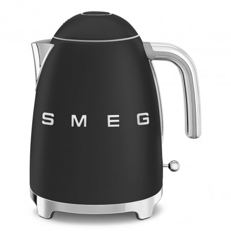 Електрическа кана SMEG KLF03BLMEU, 2400 W, 1.7 л, 360° основа, Матово покритие, Черен