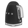 Електрическа кана SMEG KLF03BLMEU, 2400 W, 1.7 л, 360° основа, Матово покритие, Черен