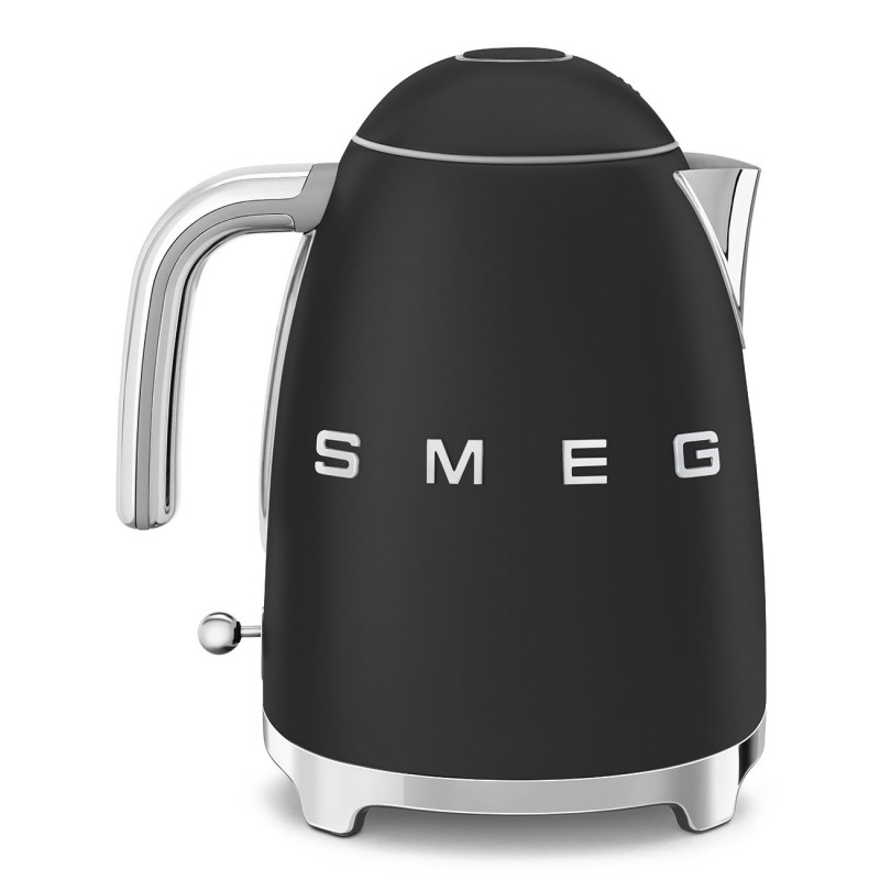 Електрическа кана SMEG KLF03BLMEU, 2400 W, 1.7 л, 360° основа, Матово покритие, Черен