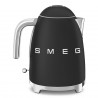 Електрическа кана SMEG KLF03BLMEU, 2400 W, 1.7 л, 360° основа, Матово покритие, Черен