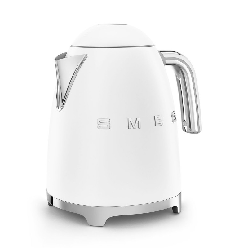 Електрическа кана SMEG KLF03WHMEU, 2400 W, 1.7 л, 360° основа, Матово покритие, Бял