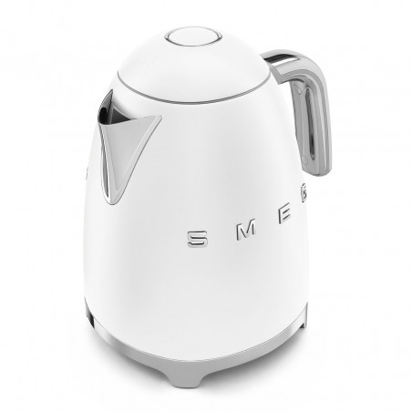 Електрическа кана SMEG KLF03WHMEU, 2400 W, 1.7 л, 360° основа, Матово покритие, Бял