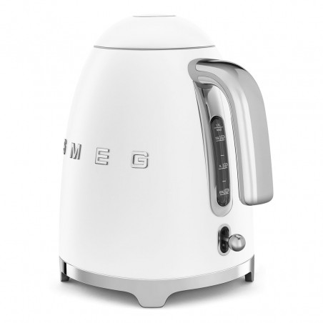 Електрическа кана SMEG KLF03WHMEU, 2400 W, 1.7 л, 360° основа, Матово покритие, Бял