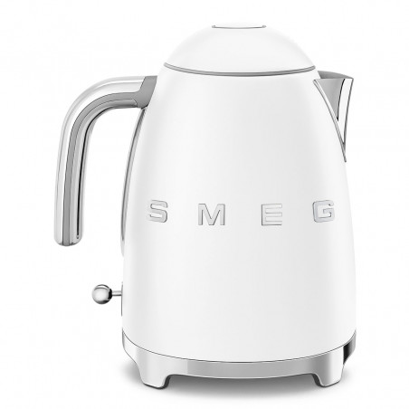 Електрическа кана SMEG KLF03WHMEU, 2400 W, 1.7 л, 360° основа, Матово покритие, Бял