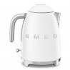 Електрическа кана SMEG KLF03WHMEU, 2400 W, 1.7 л, 360° основа, Матово покритие, Бял