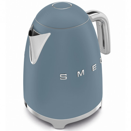 Електрическа кана SMEG KLF03SBMEU, 2400 W, 1.7 л, 360° основа, Матово покритие, Буреносно синьо