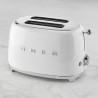 Тостер за хляб SMEG 50's Style TSF01WHEU, 950W, 2 филии, 6 нива, Тавичка за трохи, Вграден кабел, Неръждаема стомана, Бял