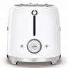 Тостер за хляб SMEG 50's Style TSF01WHEU, 950W, 2 филии, 6 нива, Тавичка за трохи, Вграден кабел, Неръждаема стомана, Бял
