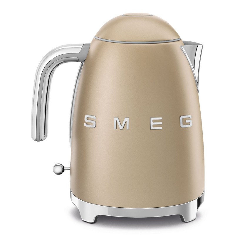 Електрическа кана SMEG KLF03CHMEU, 2400 W, 1.7 л, 360° основа, Матово покритие, Шампанско