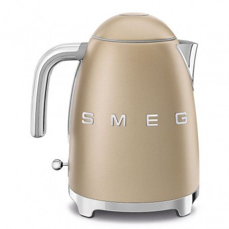 Електрическа кана SMEG KLF03CHMEU, 2400 W, 1.7 л, 360° основа, Матово покритие, Шампанско