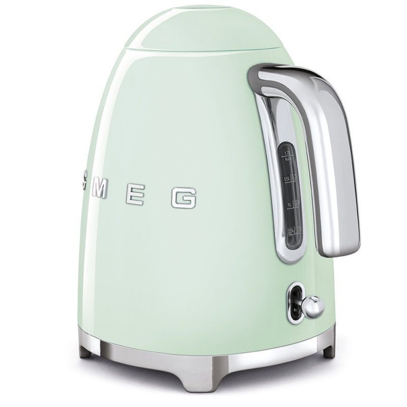 Електрическа кана SMEG KLF03PGEU, 2400 W, 1.7 л, 360° основа, Гланцово покритие, Пастелно зелен