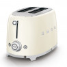 Тостер за хляб SMEG 50's Style TSF01CREU, 950W, 2 филии, 6 нива, Тавичка за трохи, Вграден кабел, Неръждаема стомана, Кремав